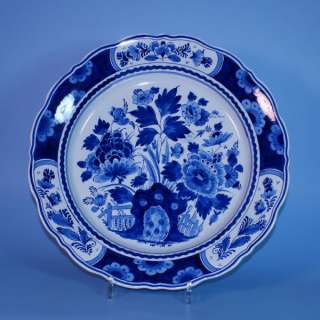 Huge Porceleyne Fles Royal Delft blue floral Charger  