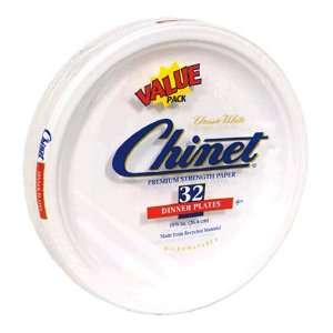  Chinet Classic White Dinner Plates, 10 3/8 Inch, Value 