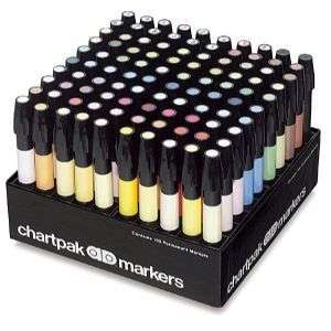 CHARTPAK® AD™ 100PC Marker Color Set w/ Caddy, Qty 1 SET  