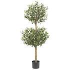 5309 Green 4.5 Olive Double Topiary Silk Tree