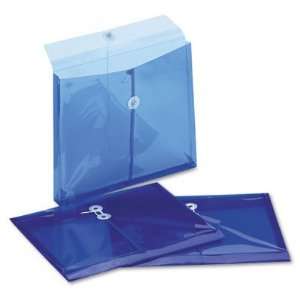 Expandable Poly String Tie Envelopes, Letter, Side Load, Blue, 3 per 