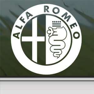  Alfa Romeo White Sticker Window Vinyl Laptop White Decal 