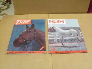 Two (2), Turf and Sport Digest Magazines, Oct, 1947 & Oct, 1948 
