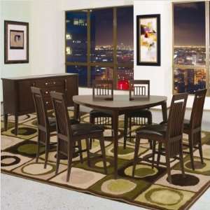  Tribeca 7 Piece Counter Height Dining Set in Walnut