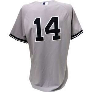   NY Yankees #14 Road Grey Jersey? (46) (FJ864691) Sports Collectibles