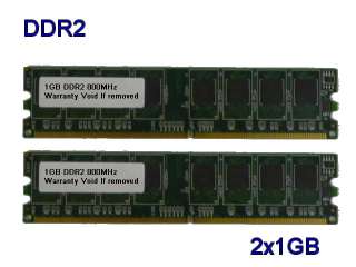 2GB DDR2 PC6400 800 PC2 6400 PC 6400 2X 1GB DESKTOP KIT  