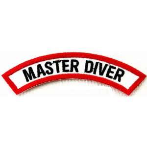  Master Diver Chevron Patch Embroidered Iron On Divemaster 