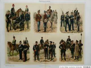 Militär   Artillerie, Lithographie 1896, M5, R. Knötel  