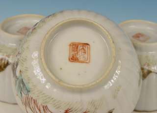 Superb Set 3X Chinese Porcelain Bowls + Cover 19th C. Ducks  