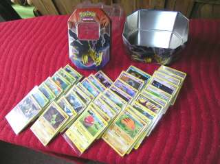 NEU  Giratina LV.X Tin Box + 35 versch. Pokemon Karten  