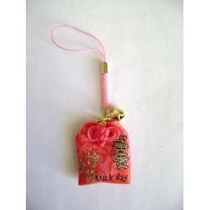  Japanese Red Pink Wealth and Fortune Luck Charm Toys 