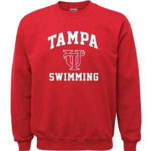  Tampa Spartans Red Youth Swimming Arch Crewneck Sweatshirt 