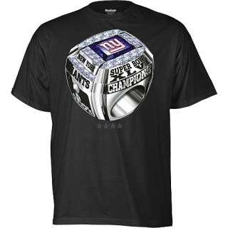   New York Giants Super Bowl XLVI Champions Ring T Shirt   