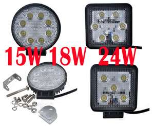 15w 18w 24w LED Working Light Work Lamp 4WD Offroad Truck Boat 10 30V 