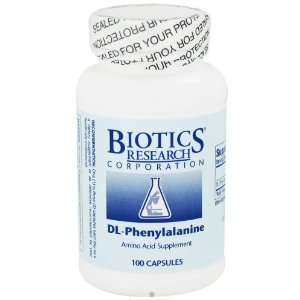  Biotics Research   DL Phenylalanine 600 mg.   100 Capsules 