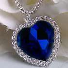 HEART OF THE OCEAN BLUE NECKLACE STUNNING STYLE UNUSUAL