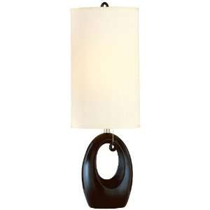   Decorators Collection Portal Accent Table Lamp 27h Dk Brw/brs Nckl