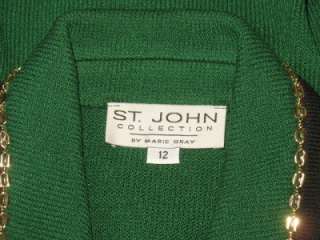 St John collection knit suit jacket blazer size 10 12 14  