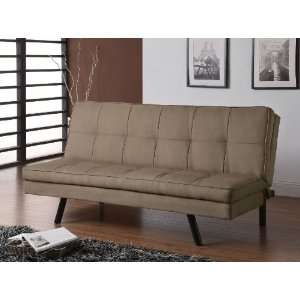  Coaster Armless Tan Sofa Bed/Futon
