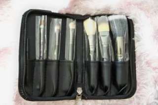 pcs Hello Kitty Makeup Brush Set Kit & Black Faux Leather Case 