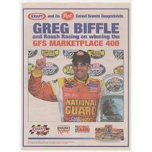 2004 NASCAR Greg Biffle GFS 400 Win Kraft Post Print Ad