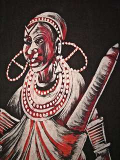 African Batik Maasai Woman and a Baby new Africa btm114  