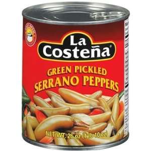 La Costena Serrano Peppers 26 oz  Grocery & Gourmet Food