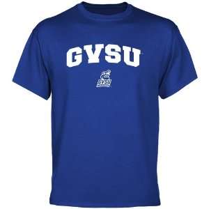NCAA Grand Valley State Lakers Royal Blue Logo Arch T shirt  