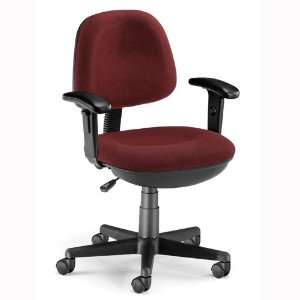 OFM Lite Use Computer Task Chair with Arms Burgundy 150 AA 