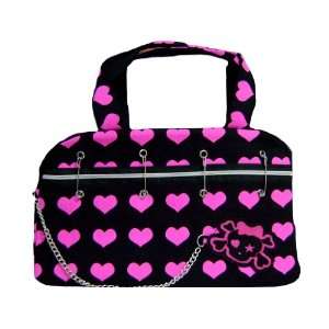  Stylish Pink Hearts Skull Bag Bonus Accessory Case Toys 