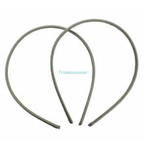  10mm Satin Covered Plastic Headband in Silver   12 Pieces 