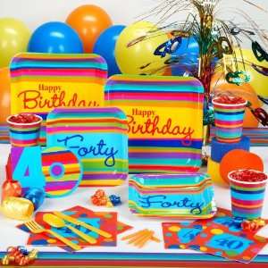  Birthday Stripes 40 Party Pack for 16 Toys & Games