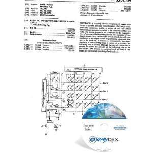  NEW Patent CD for COUPLING AND DRIVING CIRCUIT FOR MATRIX 