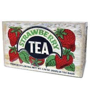 Mlesna Strawberry Flavored Tea; (25 Tea Bags)   Wooden Box
