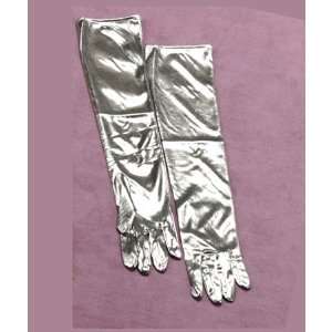  Long Vinyl Gloves Silver Beauty