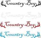 Country Boy 24 Decal with Deer Antlers *** Choose your color