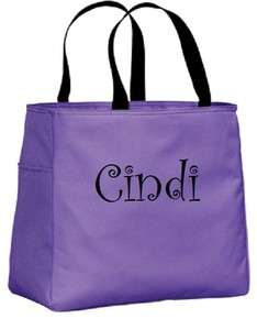 Personalized Monogrammed Tote Bag Bridesmaid Gift Cheer Embroidered 