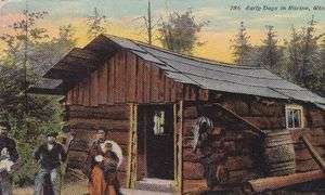 Early Days Racine WI Indian hut old 1900s postcard  