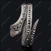 black Rhinestone Swarovski Crystal Crawl Snake cuff Bracelets Animals 