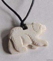 Made in Alaska Moose Antler Bear Necklace Pendant  