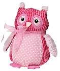 Pink 7 Owl Stuffed Animal w/Scarf for Breast Cancer Awareness   Mary 
