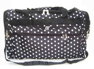 Black Dots travel Carry on Duffle Bag Large Luggage 22  