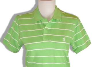 new with tags ralph lauren sport lime green striped mesh polo dress 