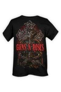 Guns N Roses Skeleton Cross T Shirt  