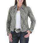 WRANGLER Womens ROCK 47 Jacket   Embroidered with Studs   XL   Grays 