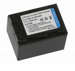 IA BP420E Battery + Charger for Samsung HMX H203 HMX H204 HMX S10 SMX 