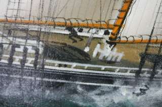 Large Antique Marine Ship Oil Painting William P Stubbs  
