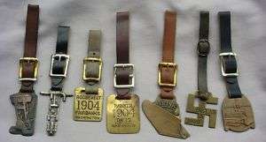 POLITICAL ADVERTISING MACHINERY TRACTOR OLD WATCH FOB  