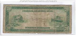 1914 $20 LARGE SIZE FEDERAL RESERVE NOTE KANSAS MISSOURI BURKE MCADOO 