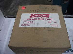 LOVEJOY VARIABLE SPEED PULLEY # M260 5/8 INCH BORE  